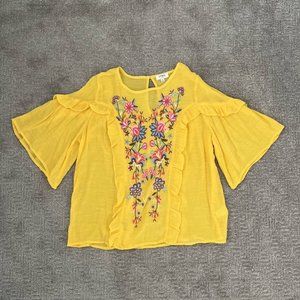 Umgee Bohemian Embroidered Blouse